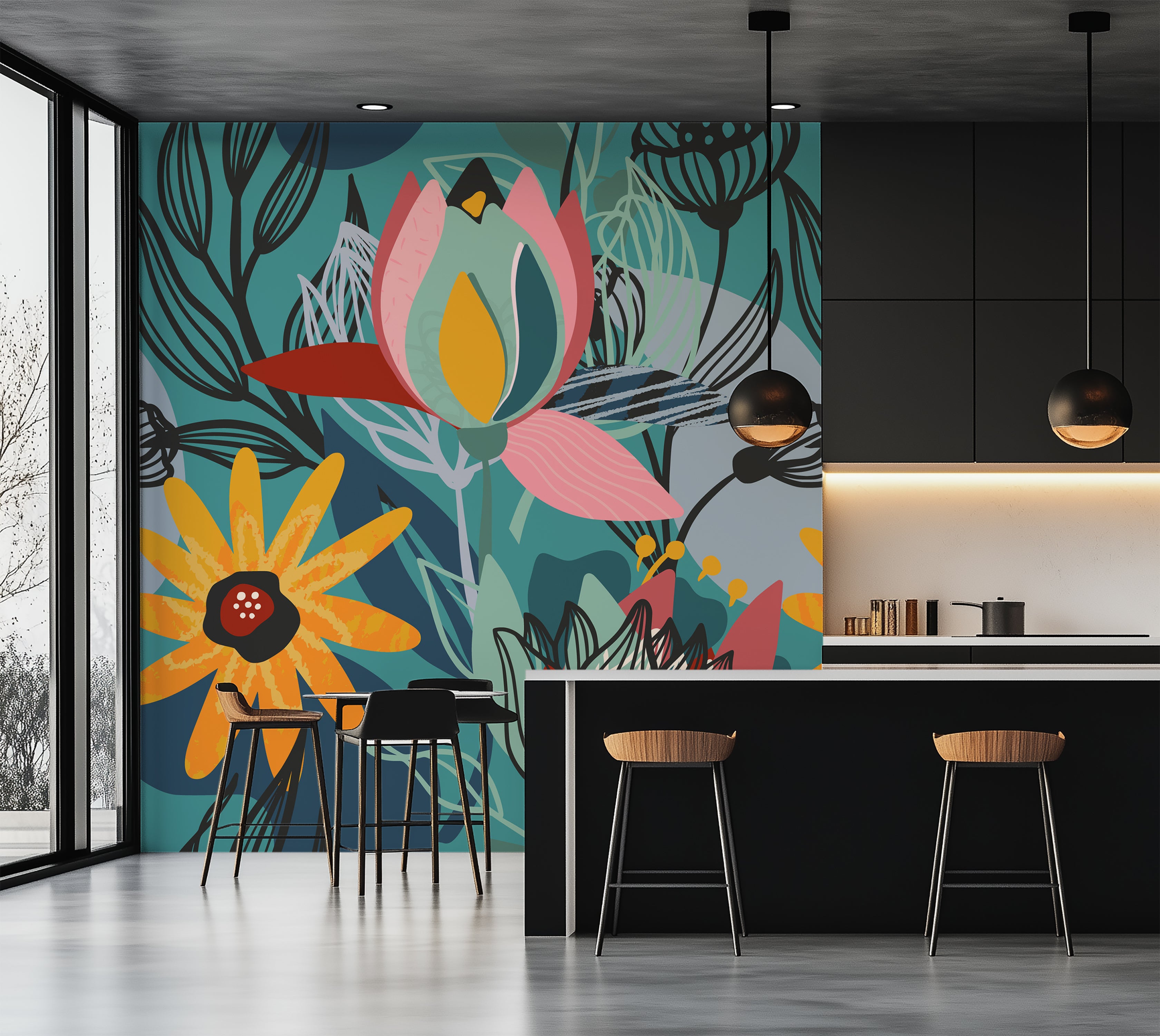 Peel & Stick Floral Wall Mural - Botanical Dreams