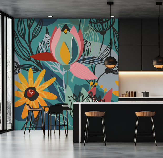 Peel & Stick Floral Wall Mural - Botanical Dreams