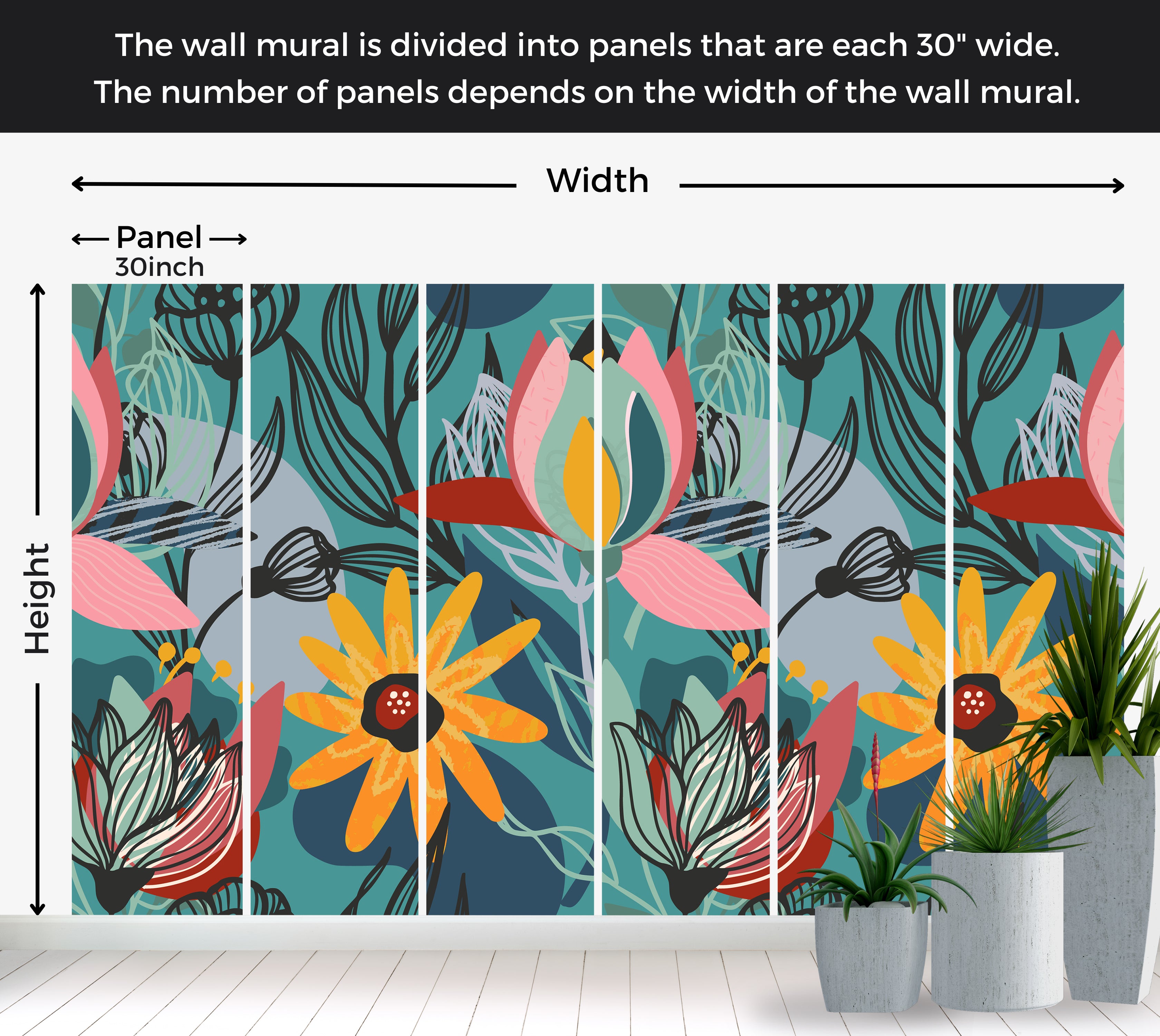 Peel & Stick Floral Wall Mural - Botanical Dreams