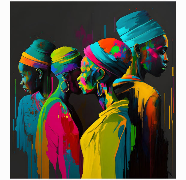Premium Wallpaper Wall Mural - Colorful African Women-Tiptophomedecor
