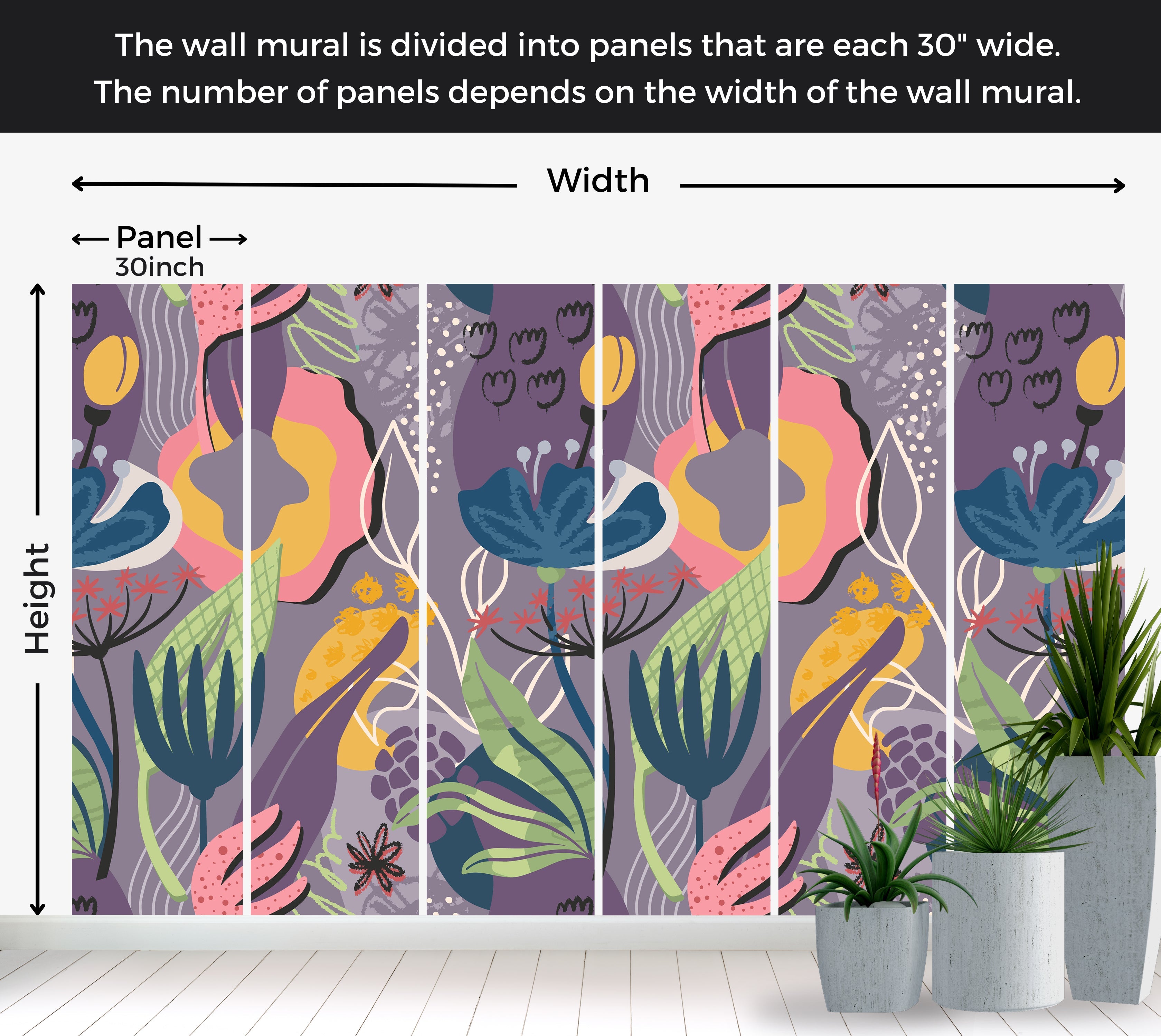 Premium Wallpaper Wall Mural - Vivid Garden Dance