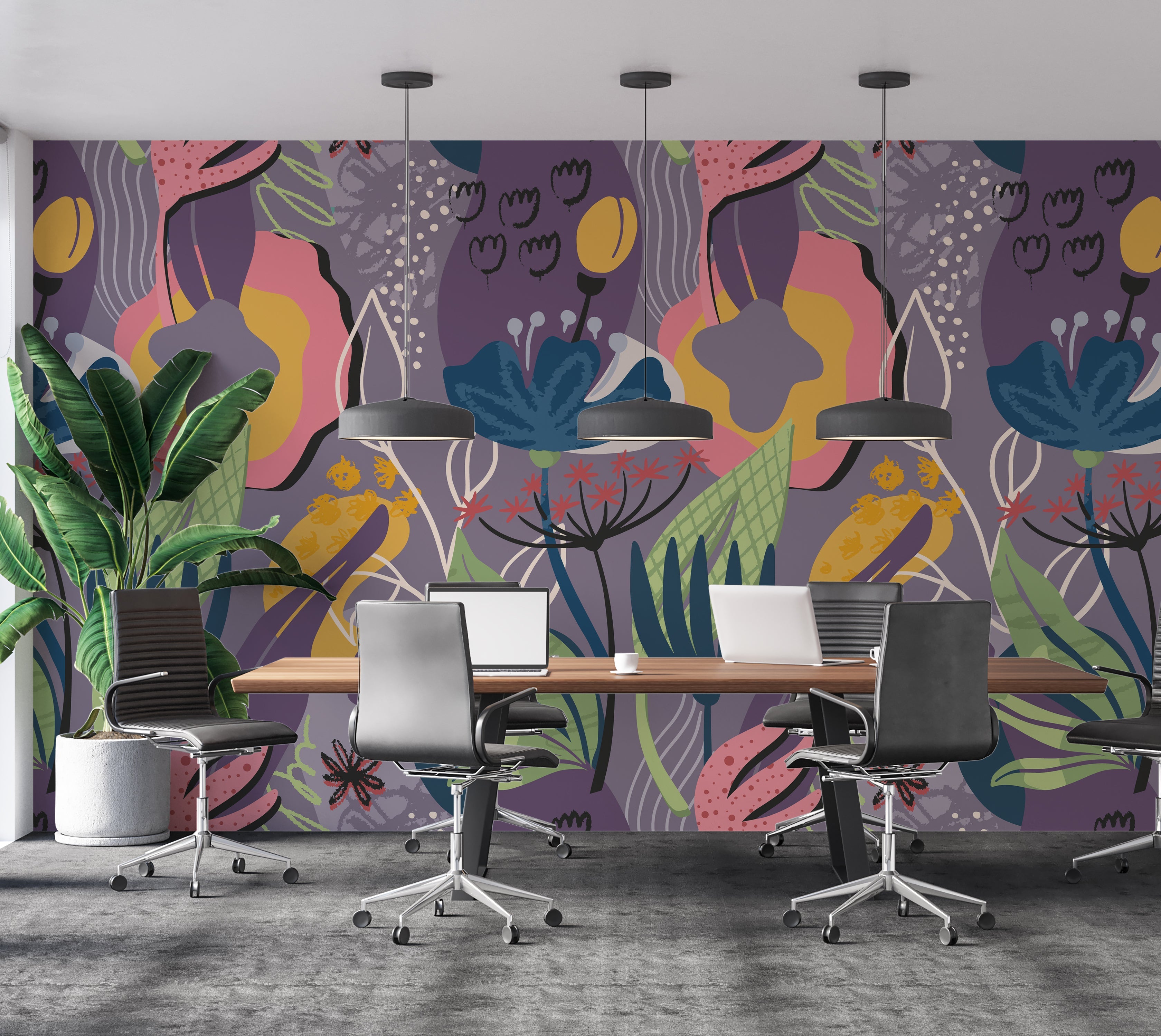 Premium Wallpaper Wall Mural - Vivid Garden Dance