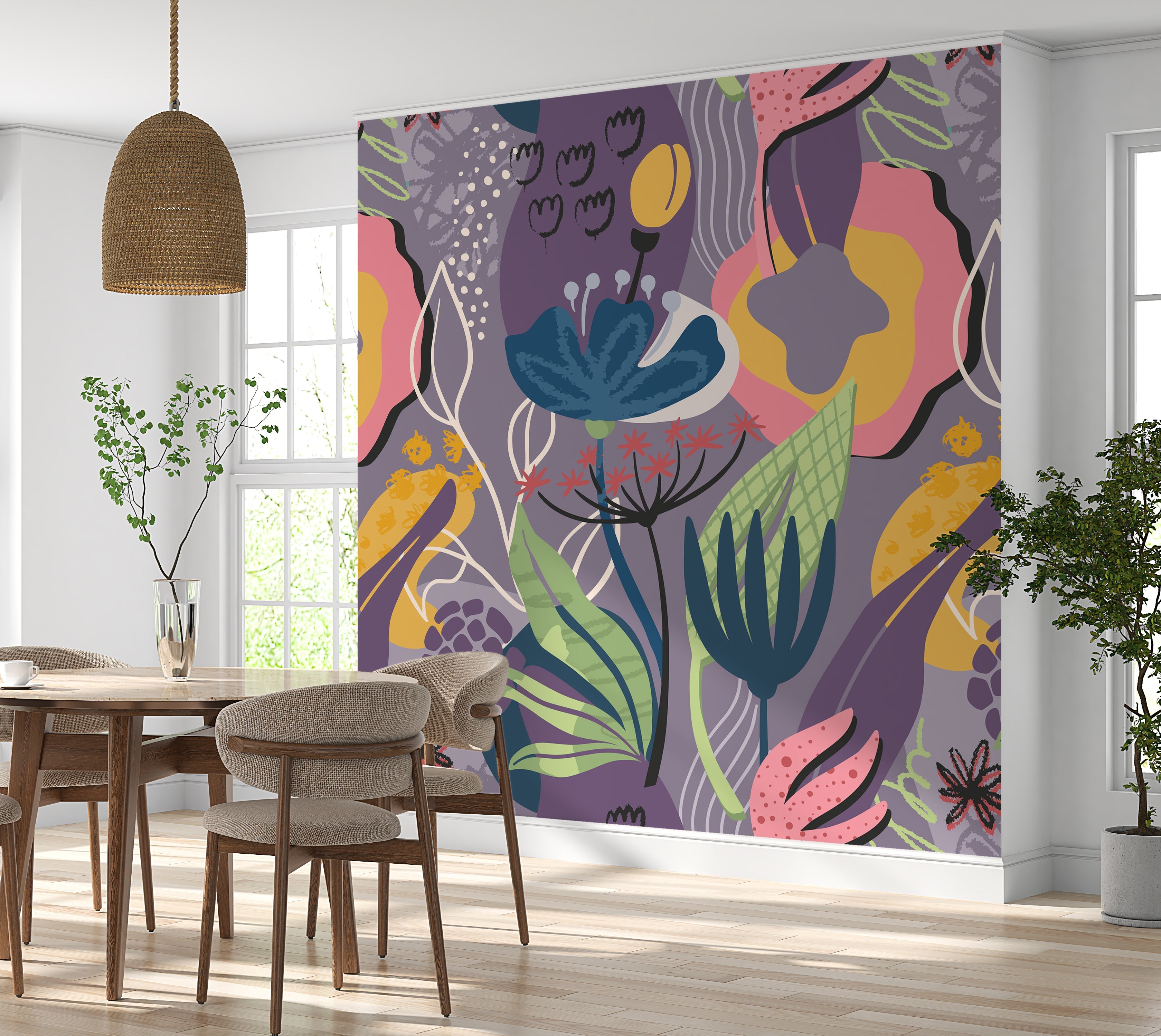 Premium Wallpaper Wall Mural - Vivid Garden Dance