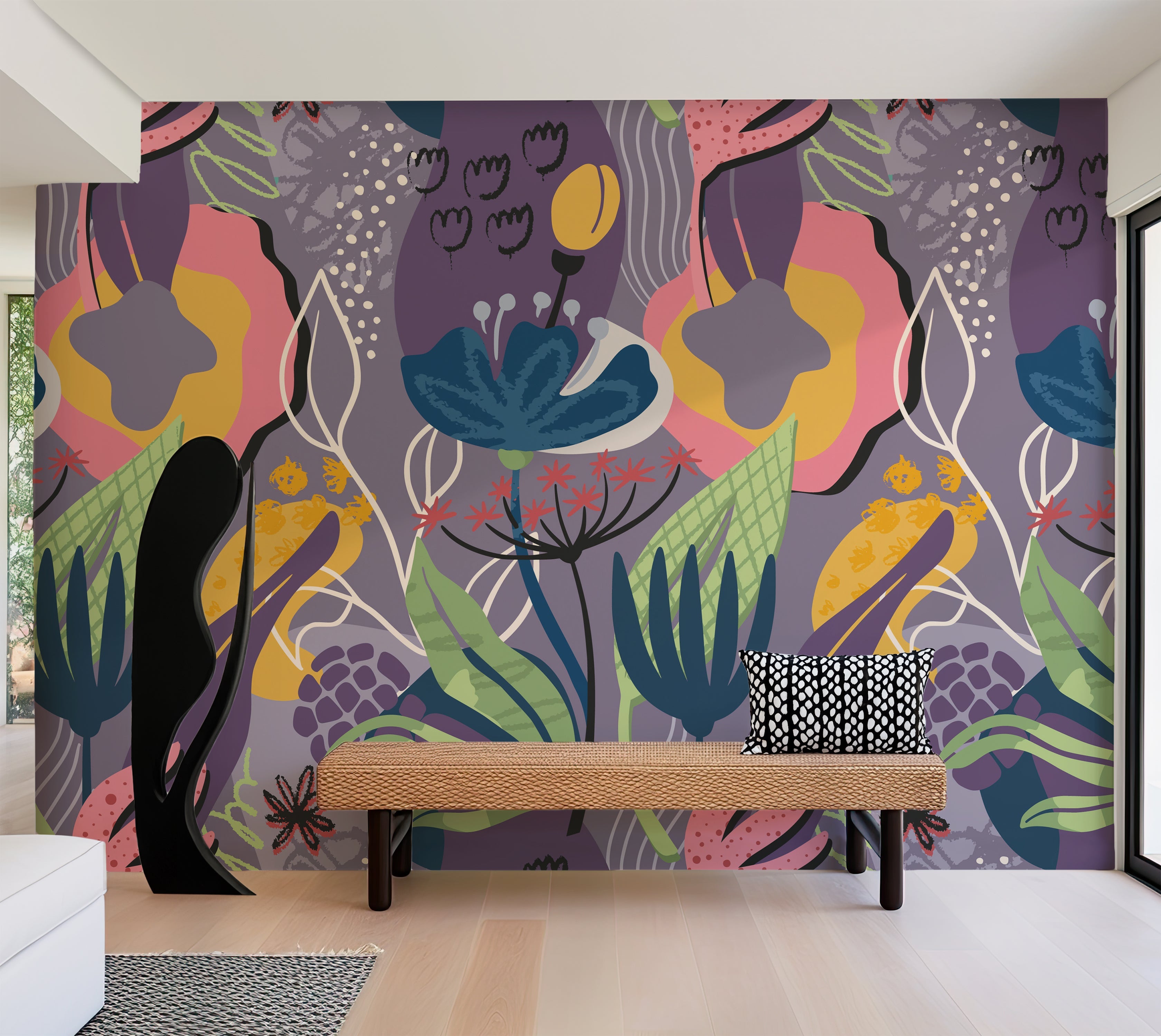 Premium Wallpaper Wall Mural - Vivid Garden Dance