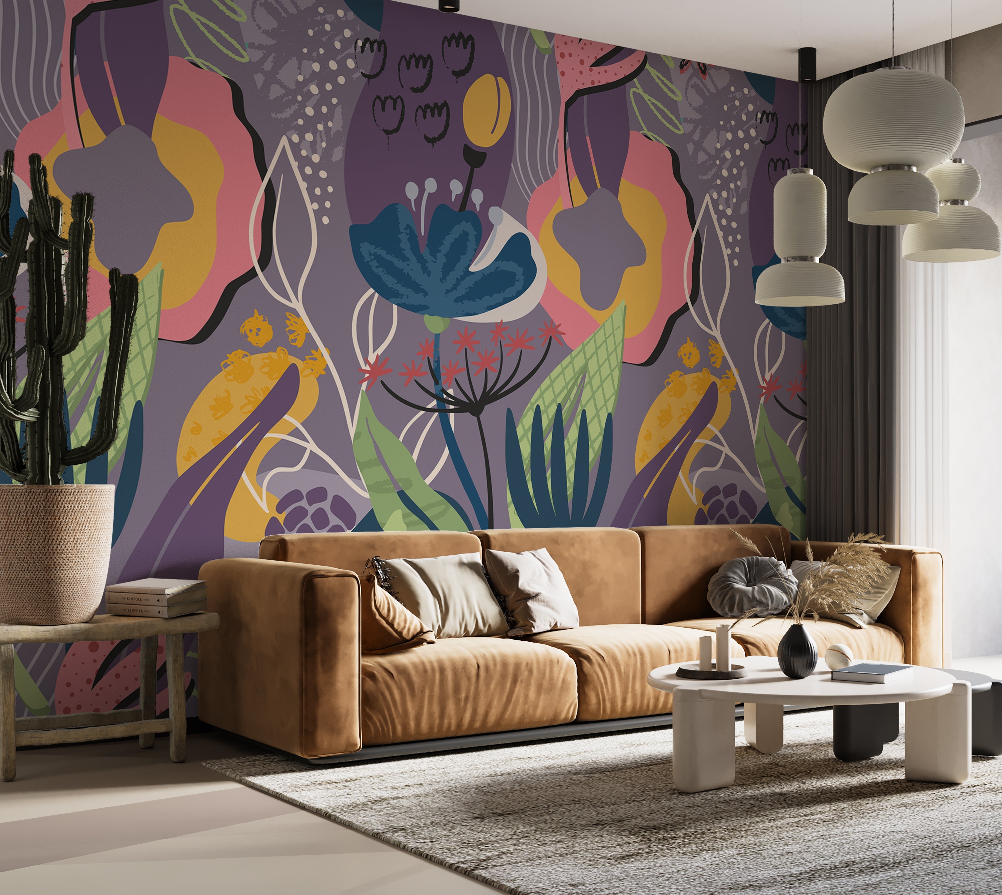 Premium Wallpaper Wall Mural - Vivid Garden Dance