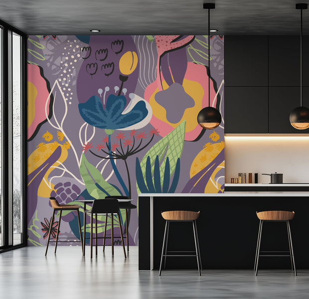 Premium Wallpaper Wall Mural - Vivid Garden Dance-Tiptophomedecor