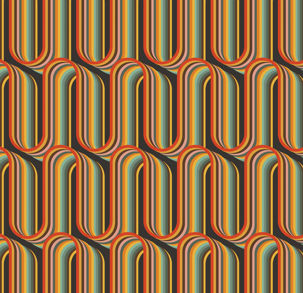 Peel & Stick Abstract Wall Mural - Retro Lines