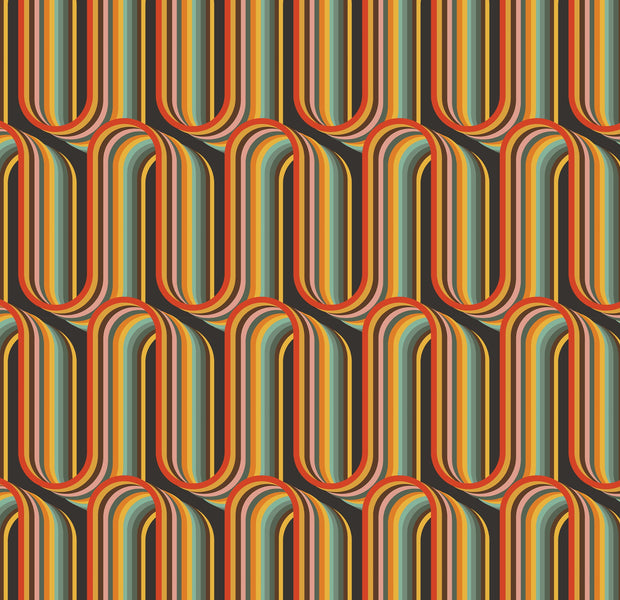 Premium Wallpaper Wall Mural - Retro Lines-Tiptophomedecor