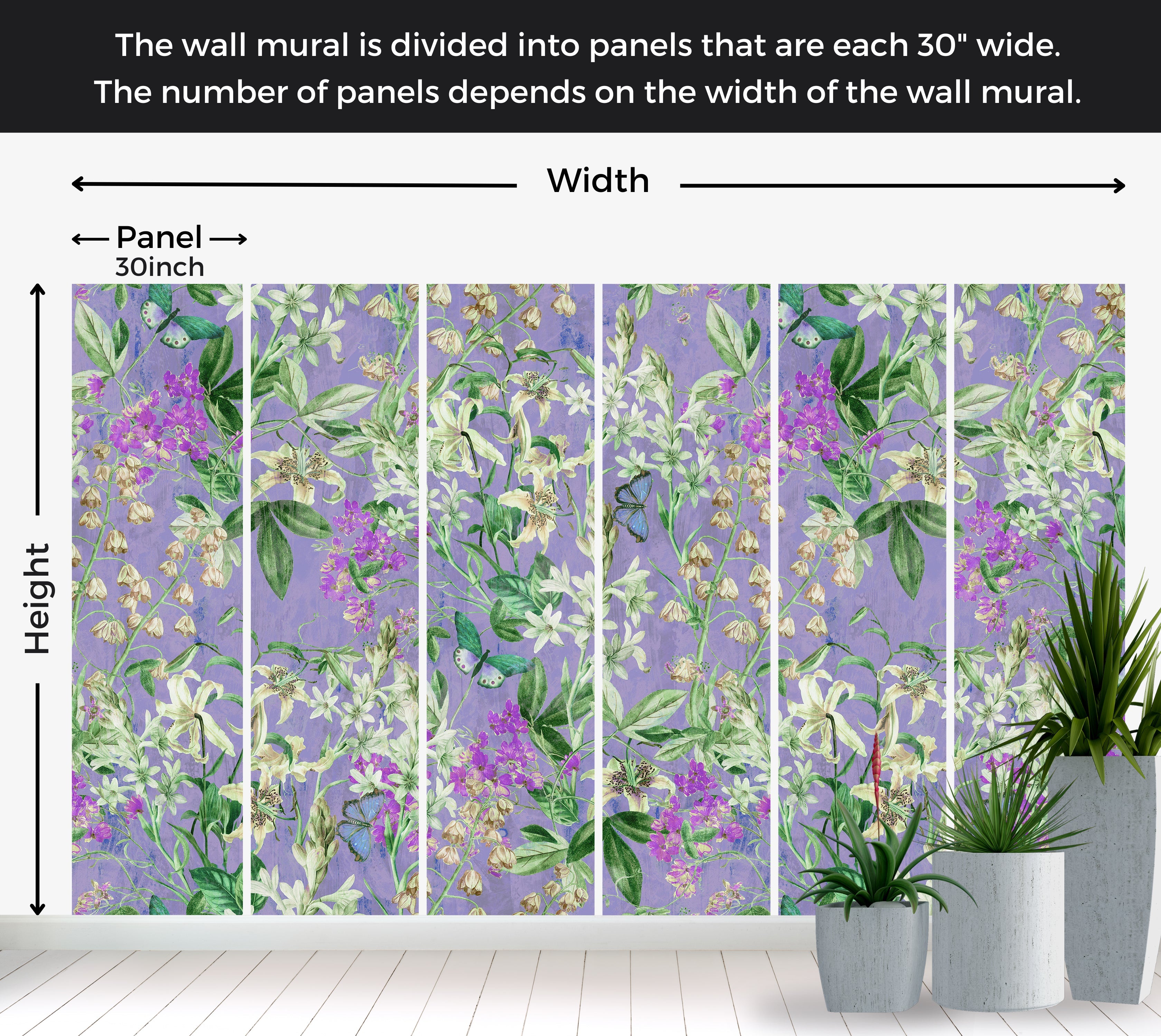 Premium Wallpaper Wall Mural - Spring Garden Lilac