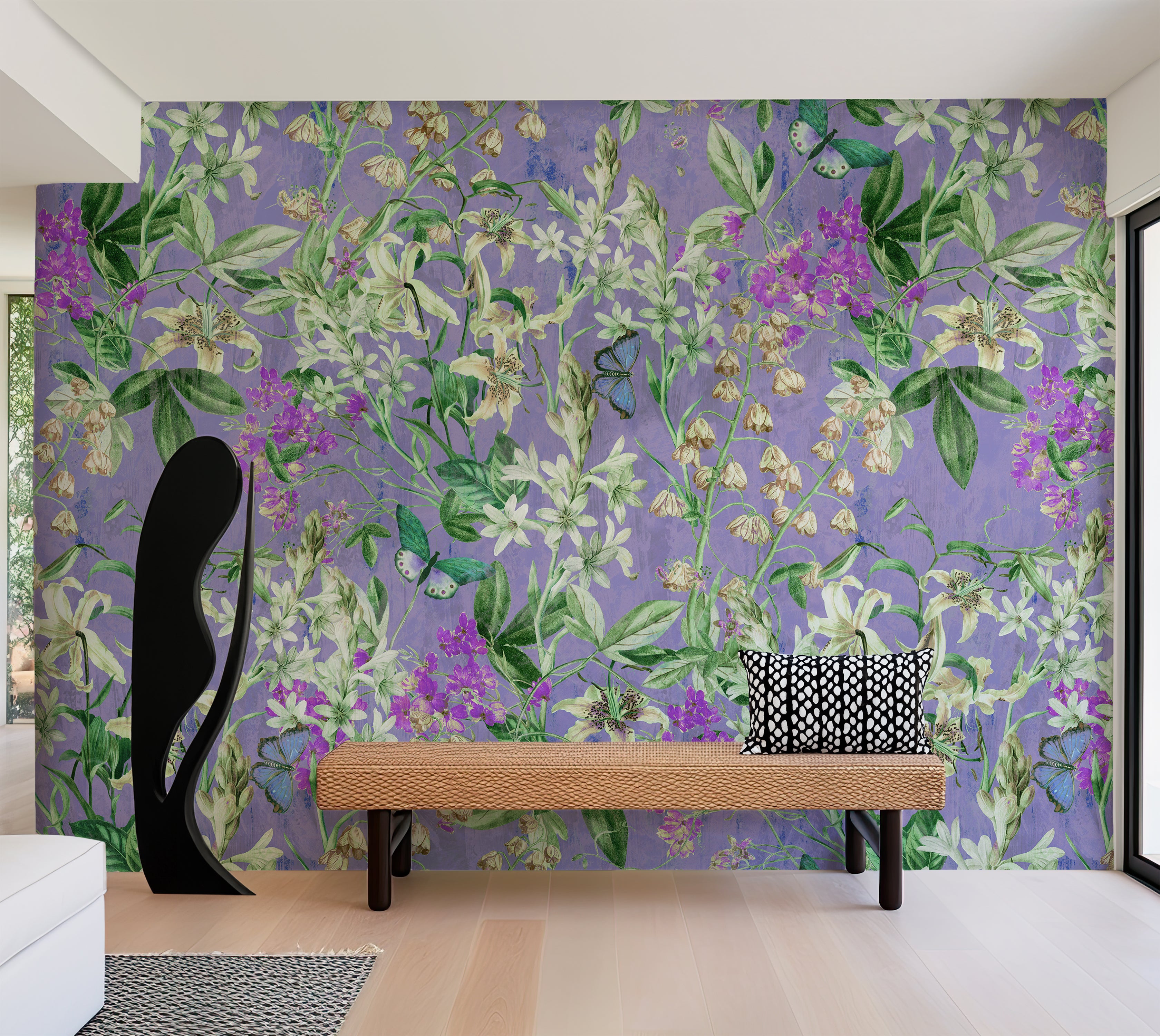 Peel & Stick Wall Mural - Spring Garden Lilac 60"Wx60"H