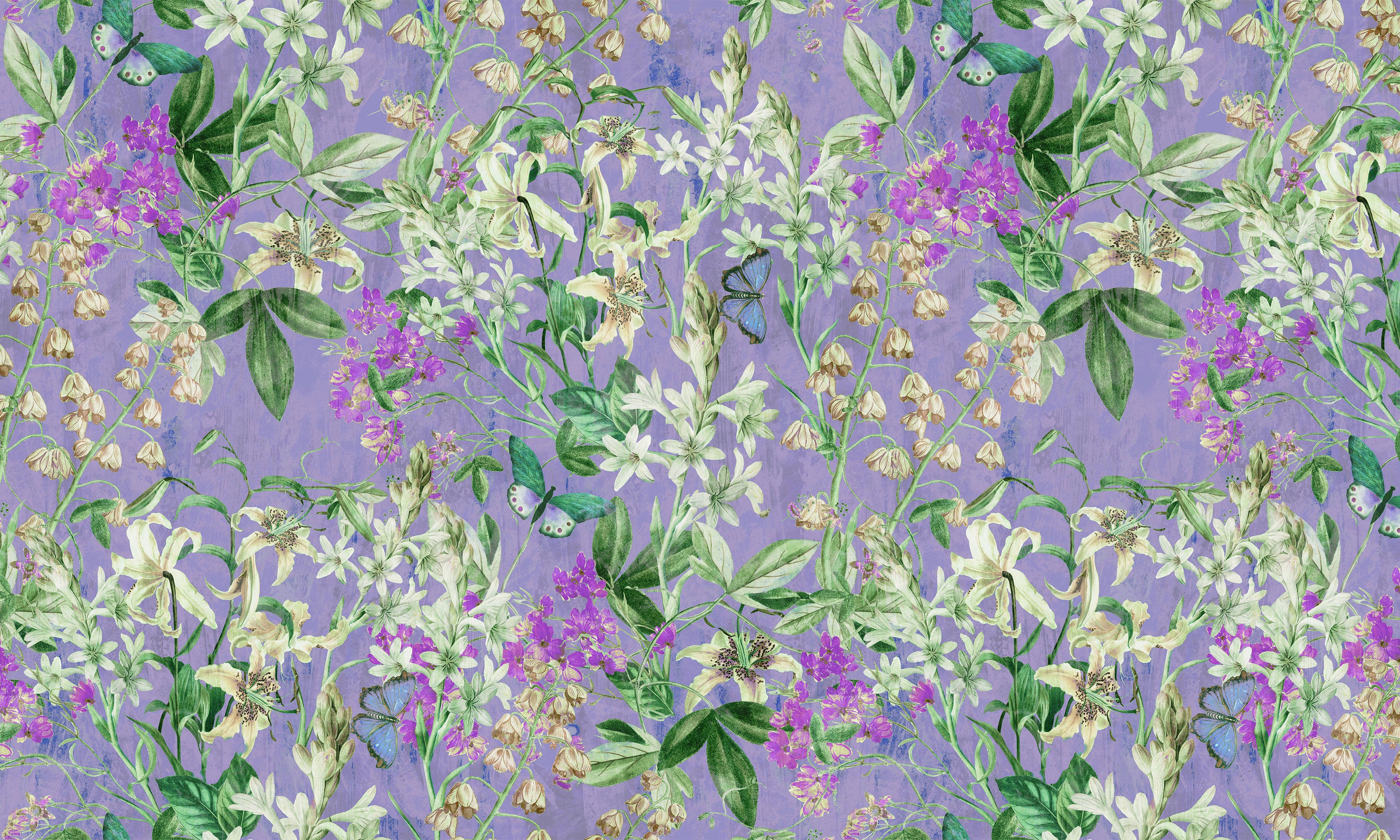 Peel & Stick Botanical Wall Mural - Spring Garden Lilac