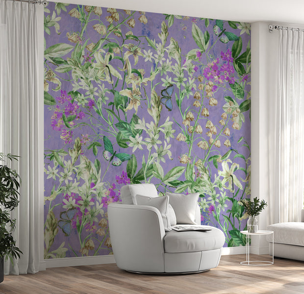 Premium Wallpaper Wall Mural - Spring Garden Lilac-Tiptophomedecor