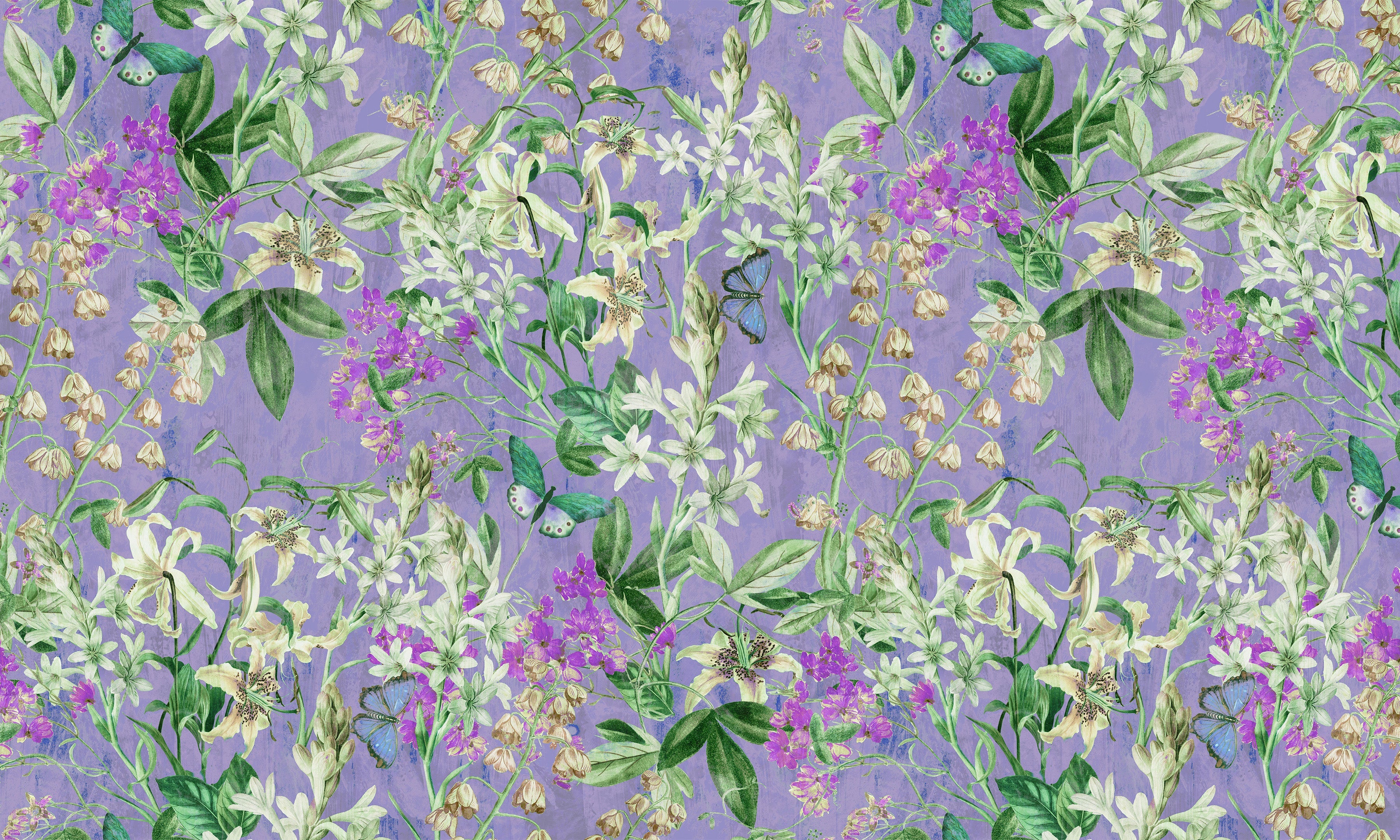 Premium Wallpaper Wall Mural - Spring Garden Lilac