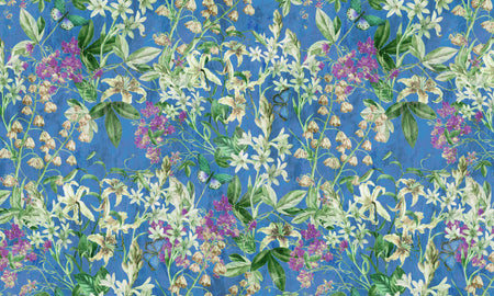 Premium Wallpaper Wall Mural - Spring Garden Blue-Tiptophomedecor