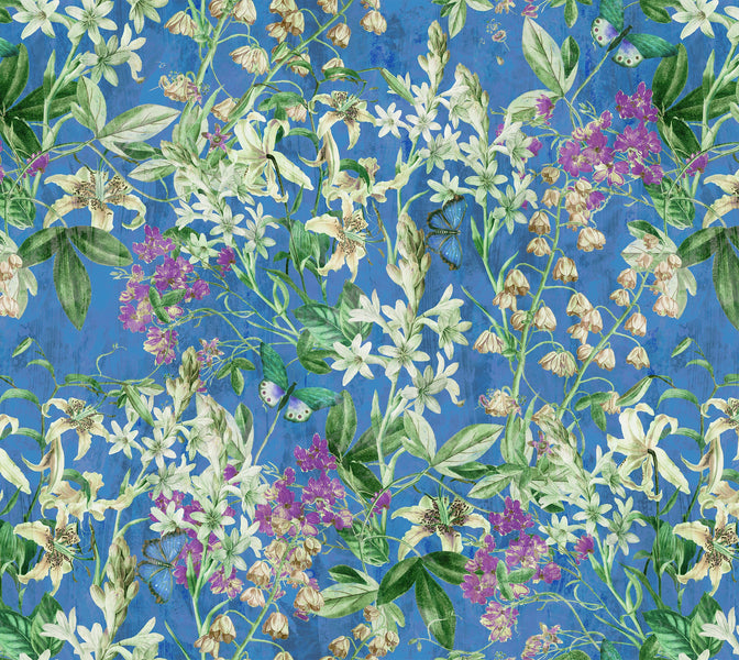 Premium Wallpaper Wall Mural - Spring Garden Blue-Tiptophomedecor