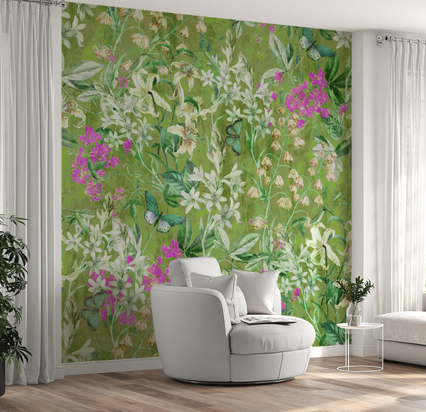 Premium Wallpaper Wall Mural - Spring Garden Green-Tiptophomedecor