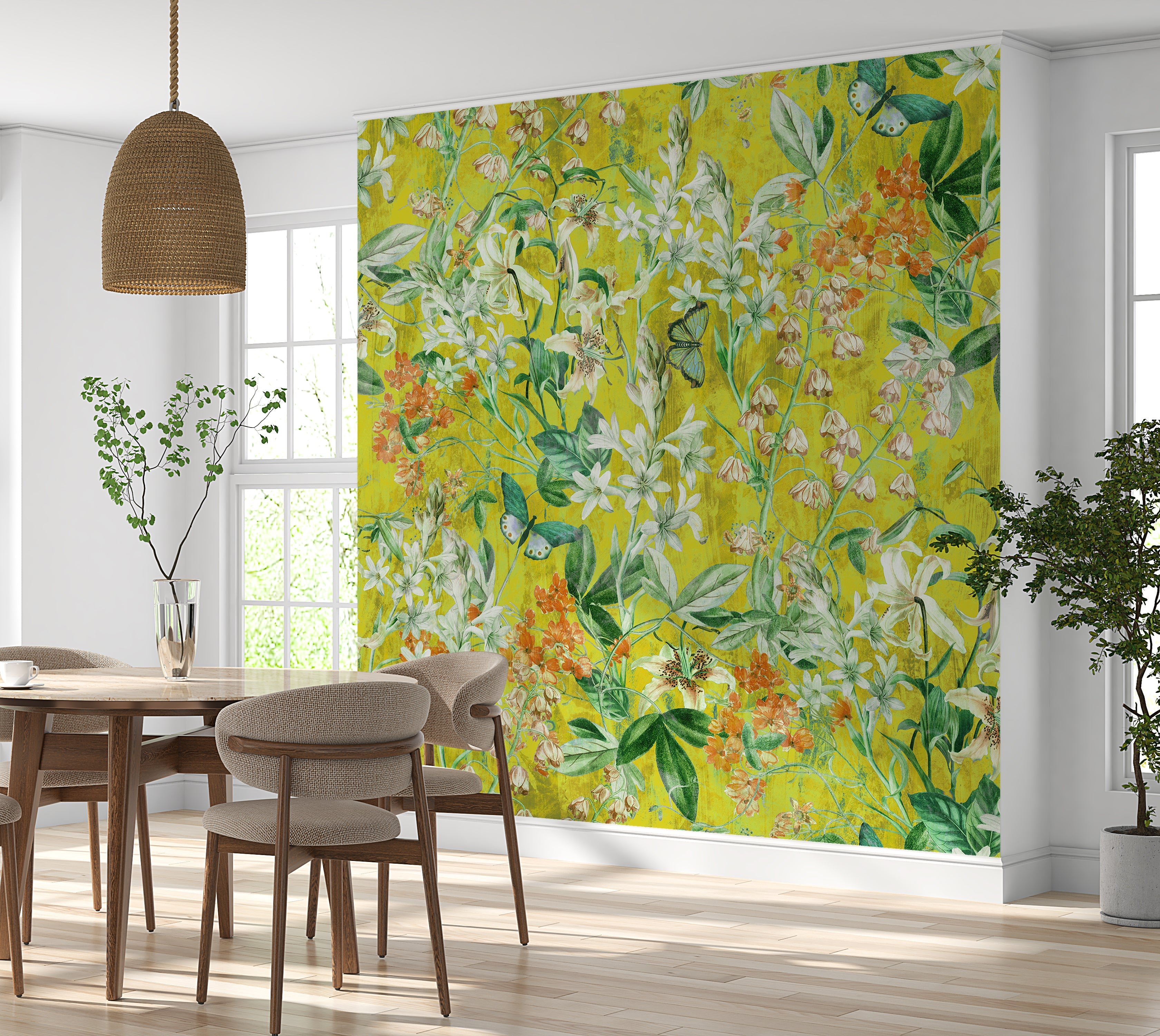 Premium Wallpaper Wall Mural - Spring Garden Lemon-Tiptophomedecor