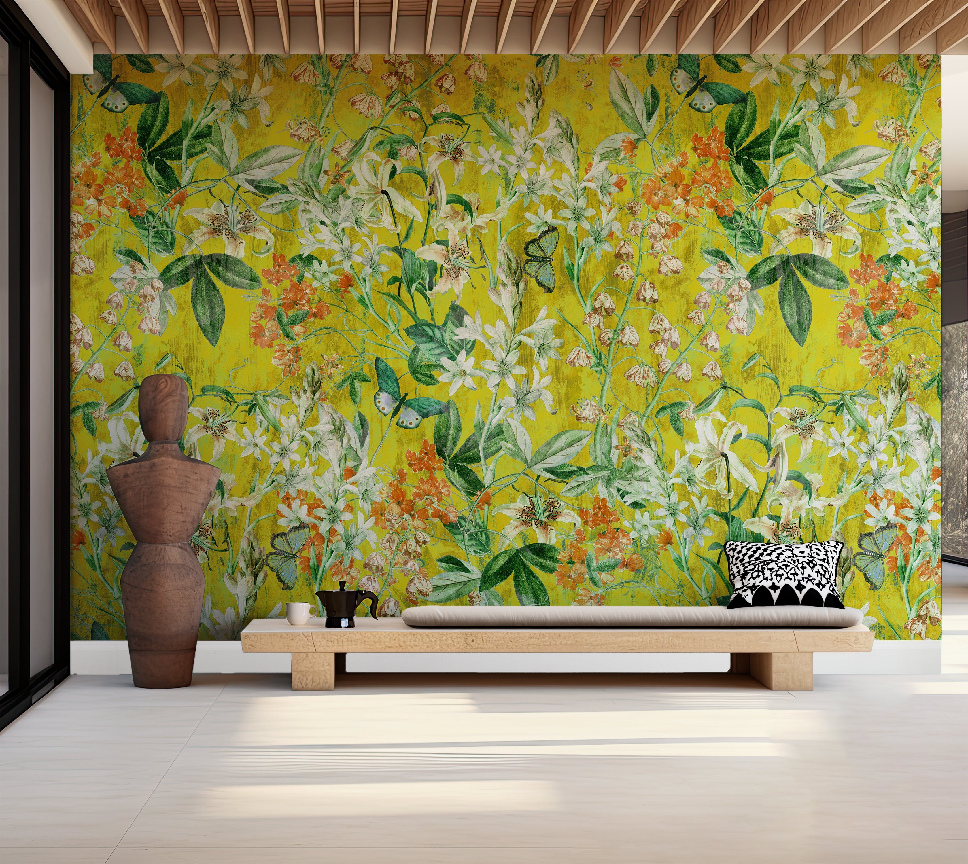 Premium Wallpaper Wall Mural - Spring Garden Lemon-Tiptophomedecor