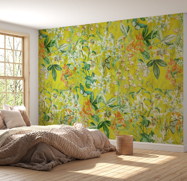 Premium Wallpaper Wall Mural - Spring Garden Lemon-Tiptophomedecor
