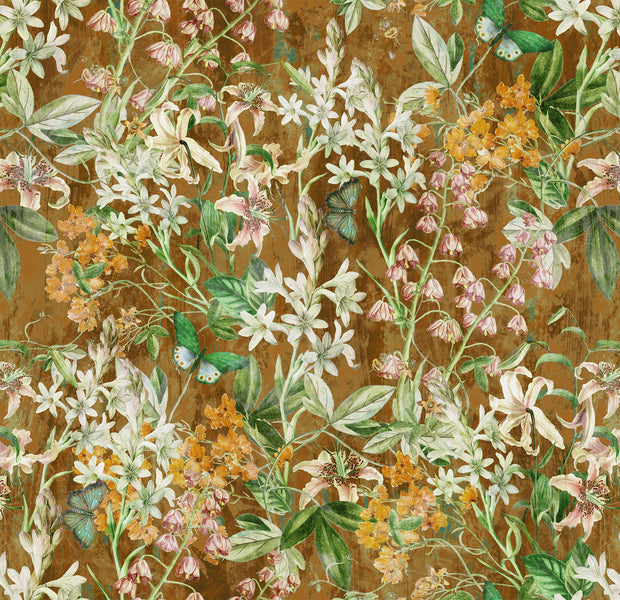 Premium Wallpaper Wall Mural - Spring Garden Brown-Tiptophomedecor