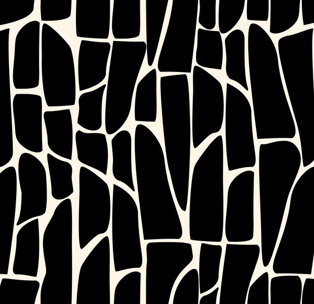 Peel & Stick Abstract Wall Mural - Geometric Pattern Black