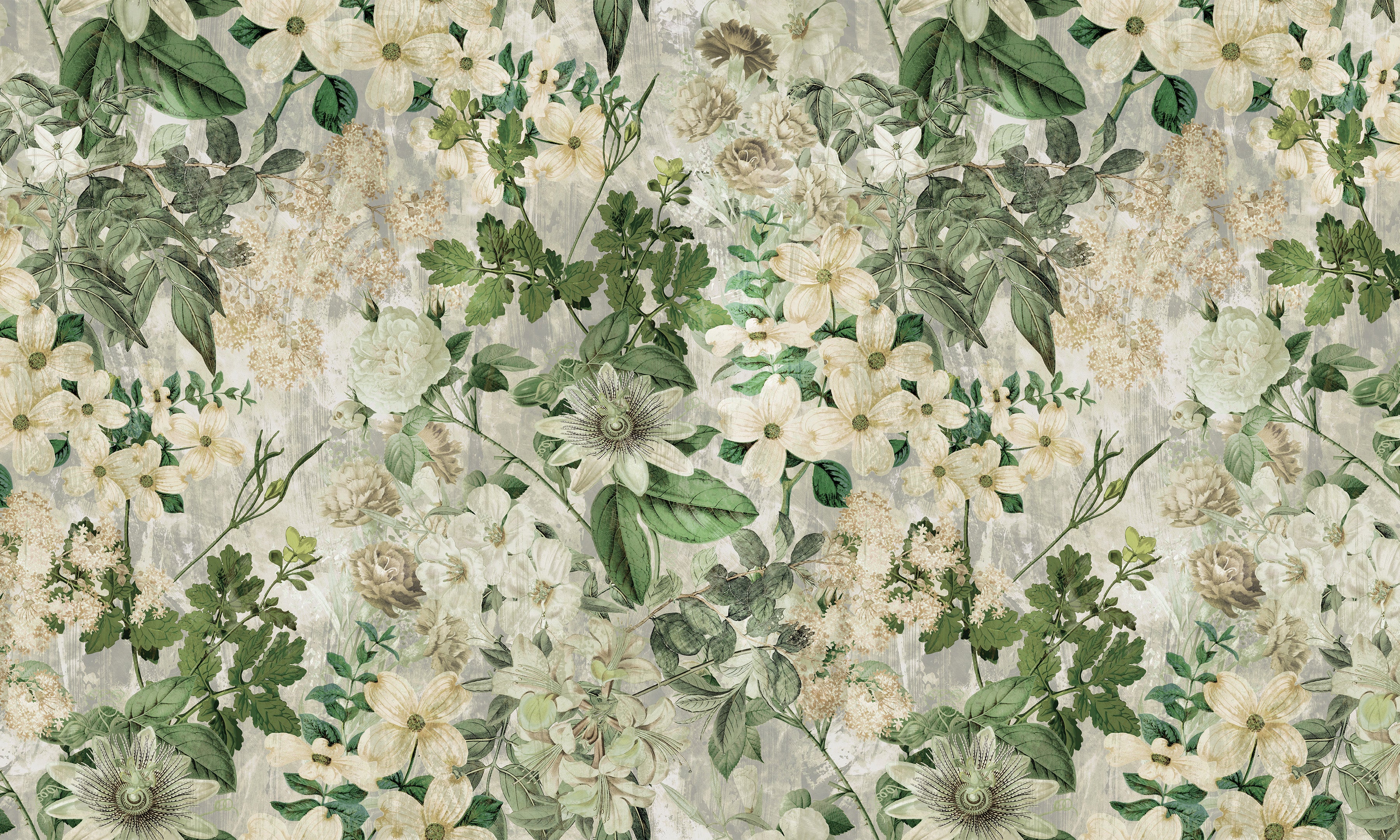 Peel & Stick Floral Wall Mural - Garden Romance Beige