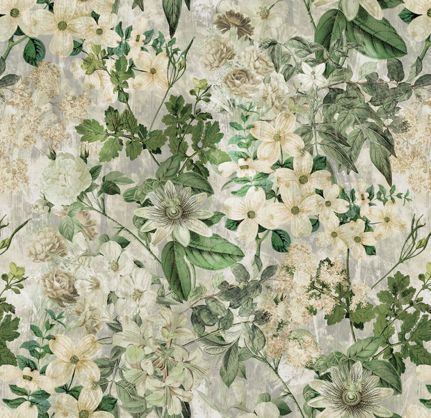 Peel & Stick Floral Wall Mural - Garden Romance Beige