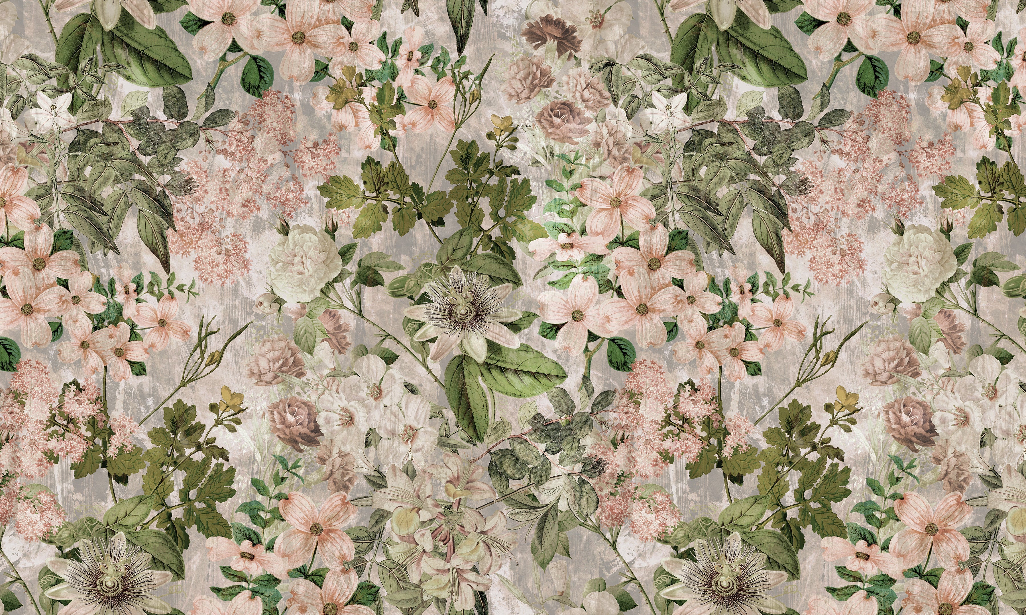 Premium Wallpaper Wall Mural - Garden Romance Blush