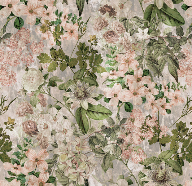 Peel & Stick Floral Wall Mural - Garden Romance Blush