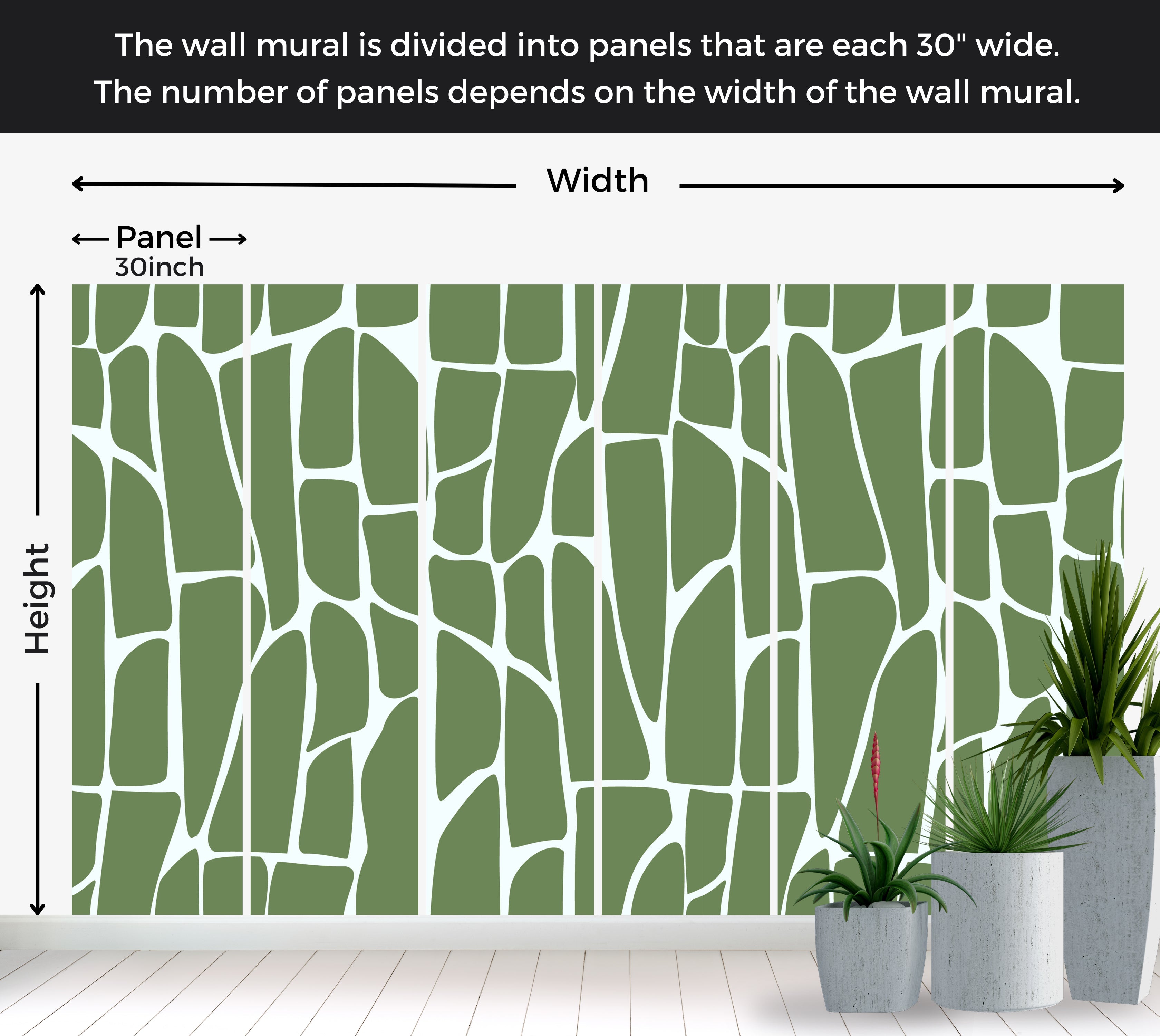 Premium Wallpaper Wall Mural - Geometric Pattern Green