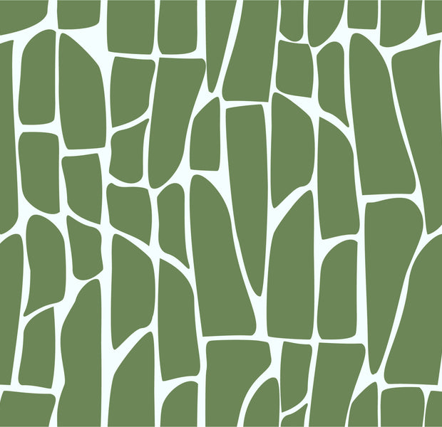 Peel & Stick Abstract Wall Mural - Geometric Pattern Green