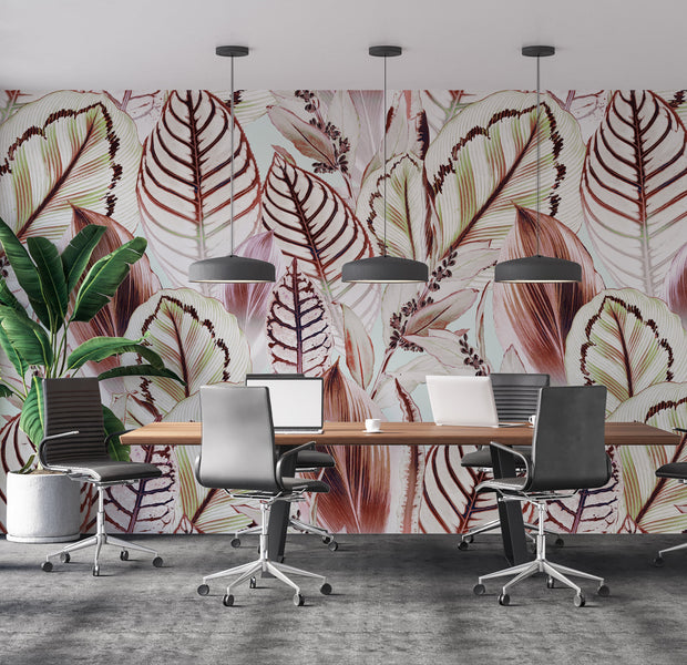Premium Wallpaper Wall Mural - Tropical Leaf Mix-Tiptophomedecor