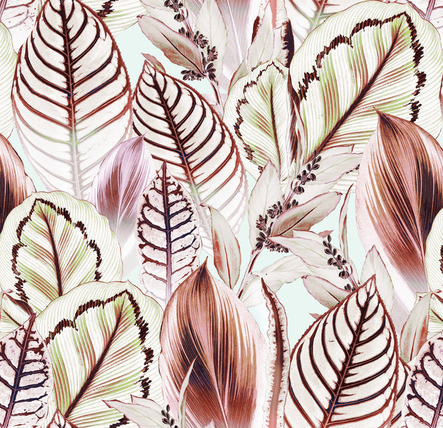 Premium Wallpaper Wall Mural - Tropical Leaf Mix-Tiptophomedecor