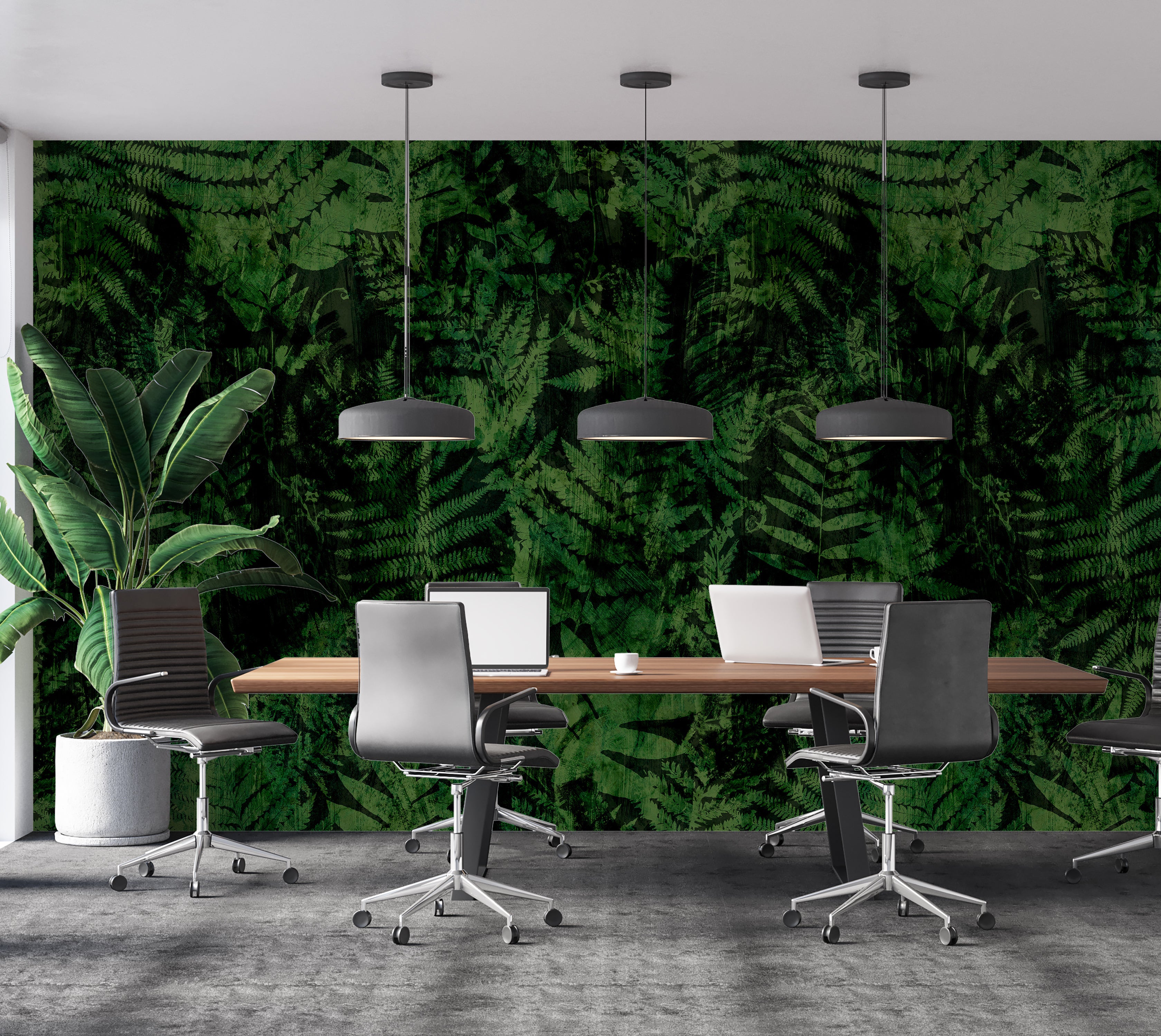 Peel & Stick Wall Mural - Dark Forrest Texture 60"Wx60"H