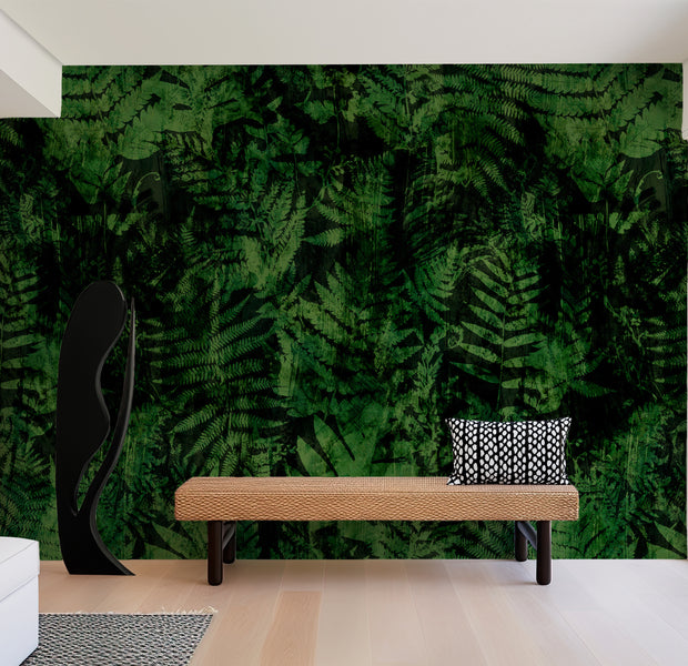 Peel & Stick Wall Mural - Dark Forrest Texture 60"Wx60"H