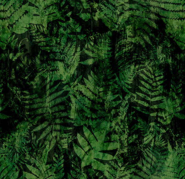 Peel & Stick Botanical Wall Mural - Dark Forrest Texture