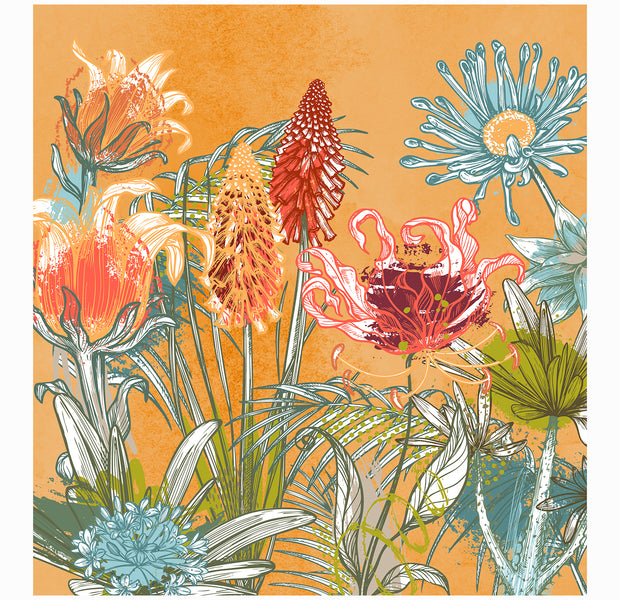 Peel & Stick Botanical Wall Mural - Floral Serenade