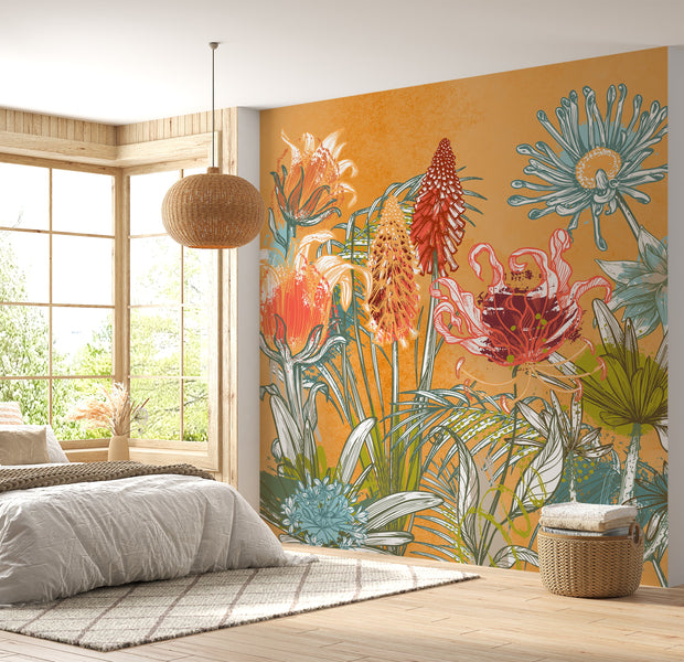 Premium Wallpaper Wall Mural - Floral Serenade-Tiptophomedecor