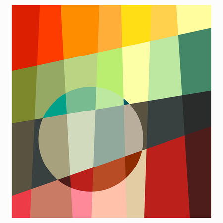 Peel & Stick Abstract Wall Mural - Colorful Geometric Bauhaus