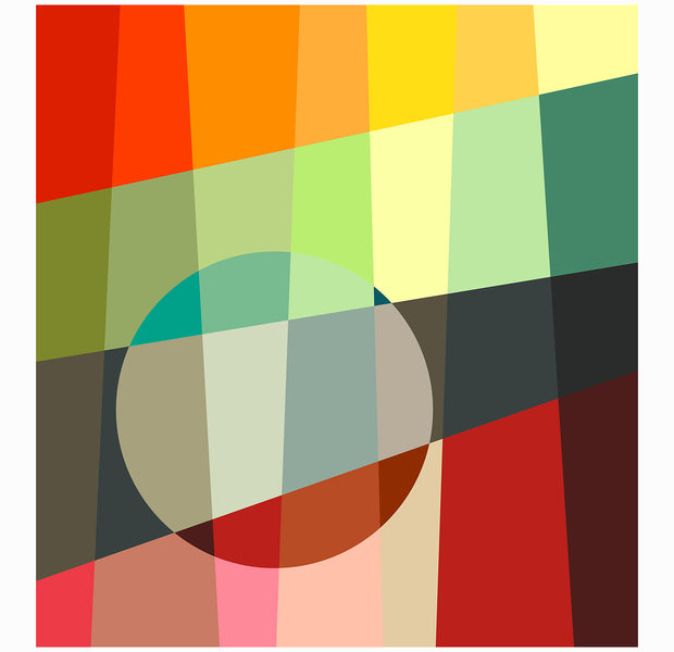 Peel & Stick Abstract Wall Mural - Colorful Geometric Bauhaus