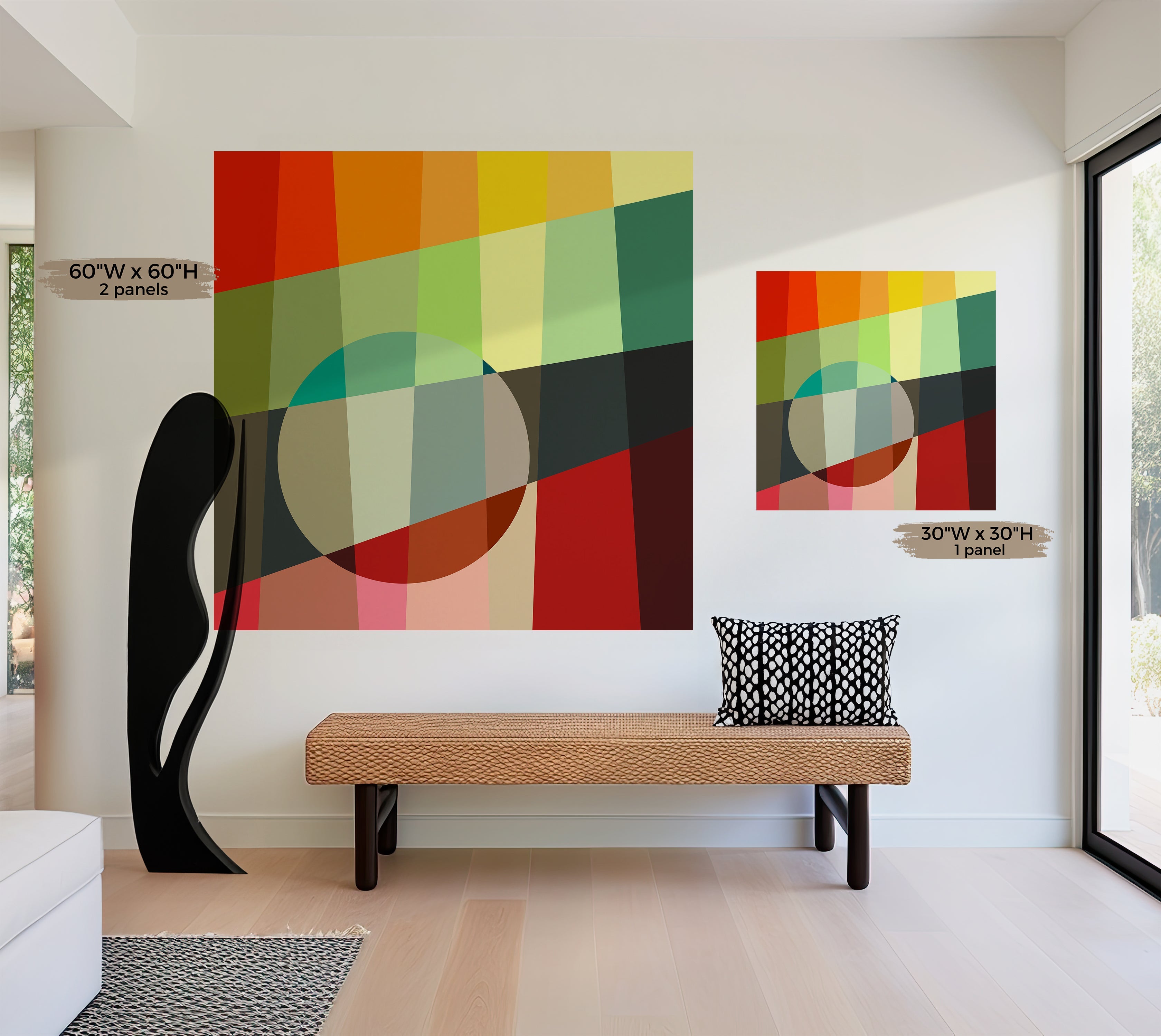 Premium Wallpaper Wall Mural - Colorful Geometric Bauhaus