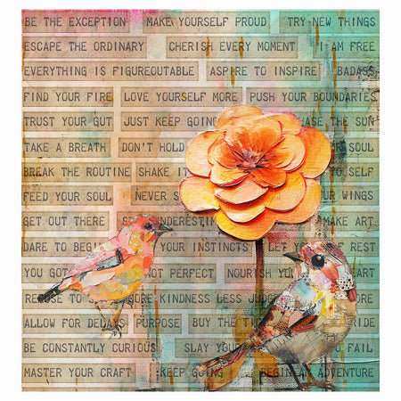 Premium Wallpaper Wall Mural - Motivational Collage Art-Tiptophomedecor