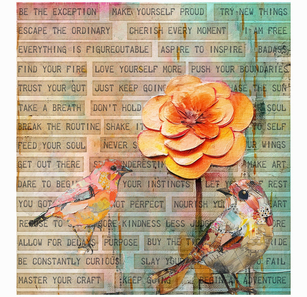 Premium Wallpaper Wall Mural - Motivational Collage Art-Tiptophomedecor