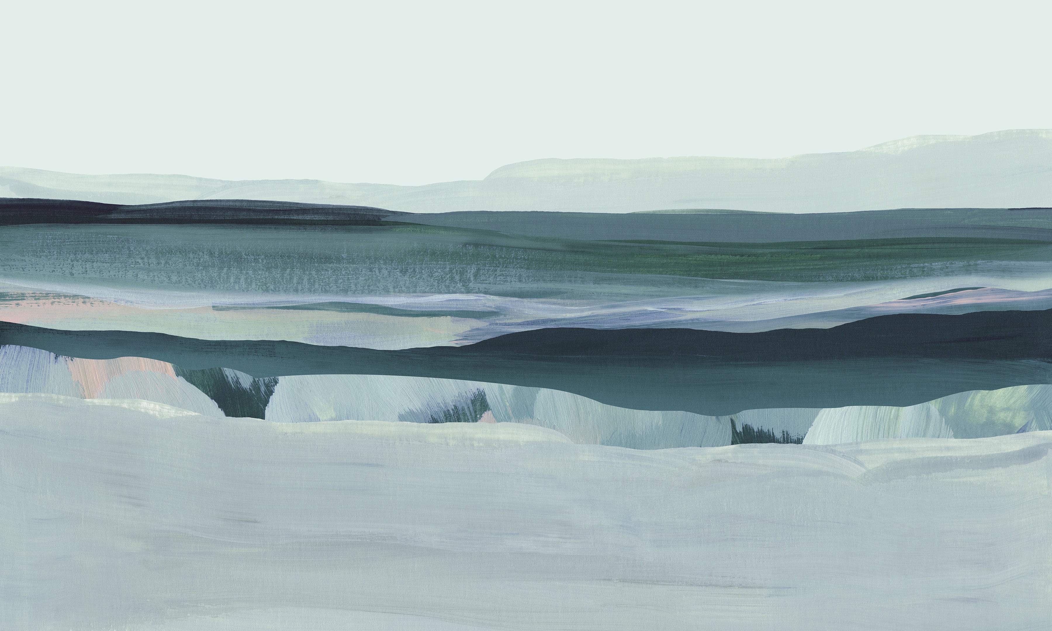 Premium Wallpaper Wall Mural - Meadow Acrylic Landscape