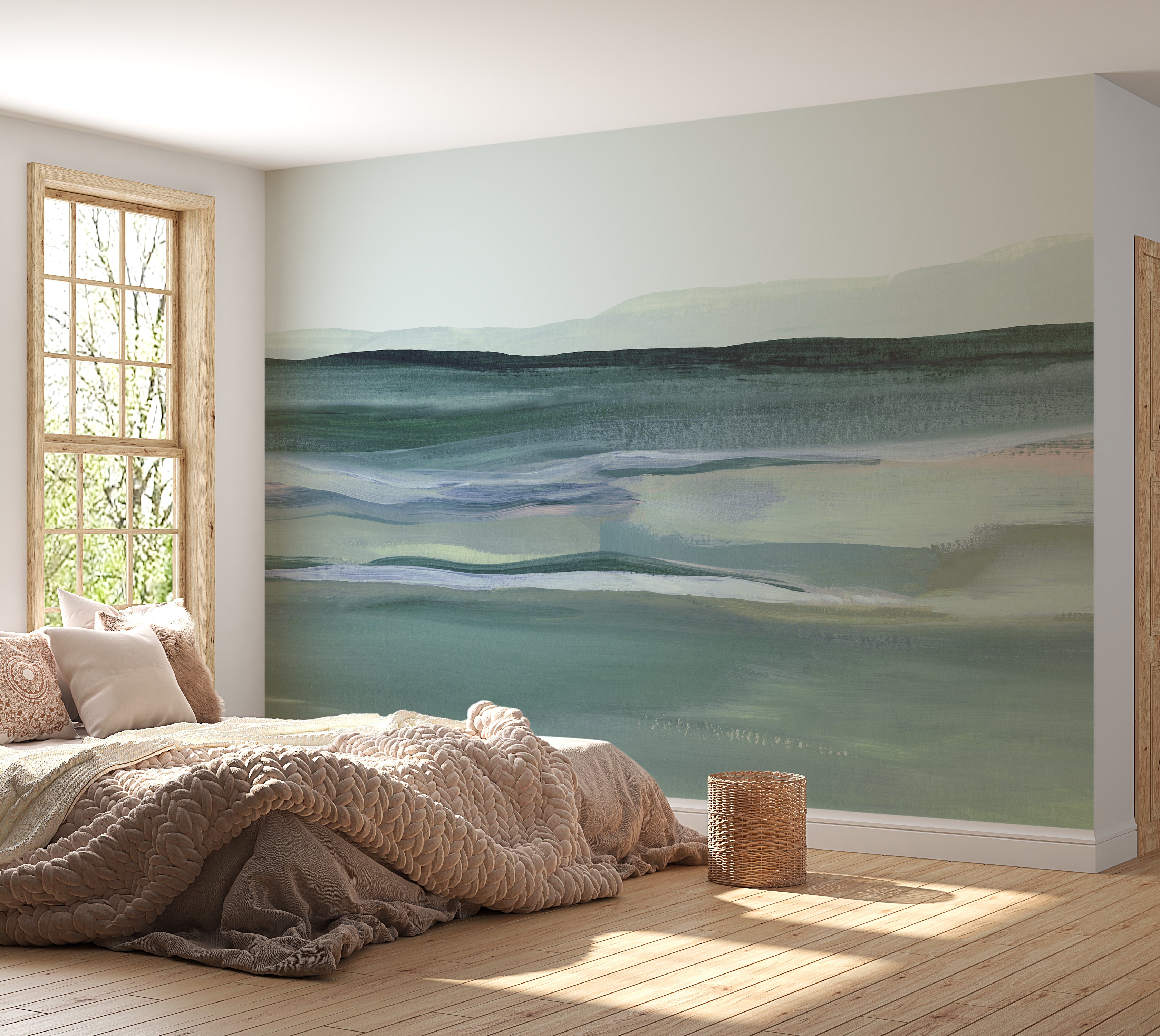 Premium Wallpaper Wall Mural - Acrylic Landscape Painting