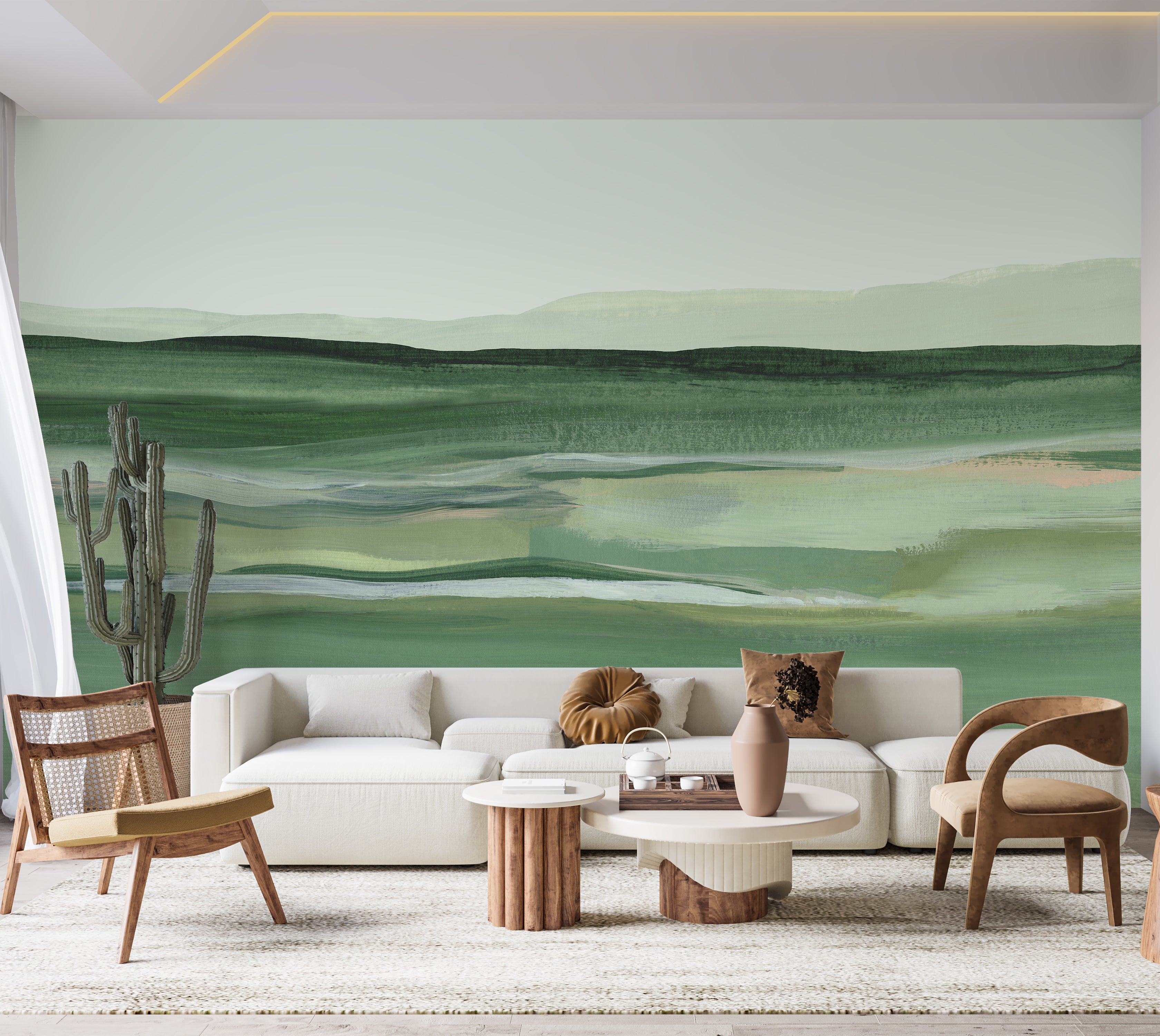 Premium Wallpaper Wall Mural - Acrylic Landscape Painting