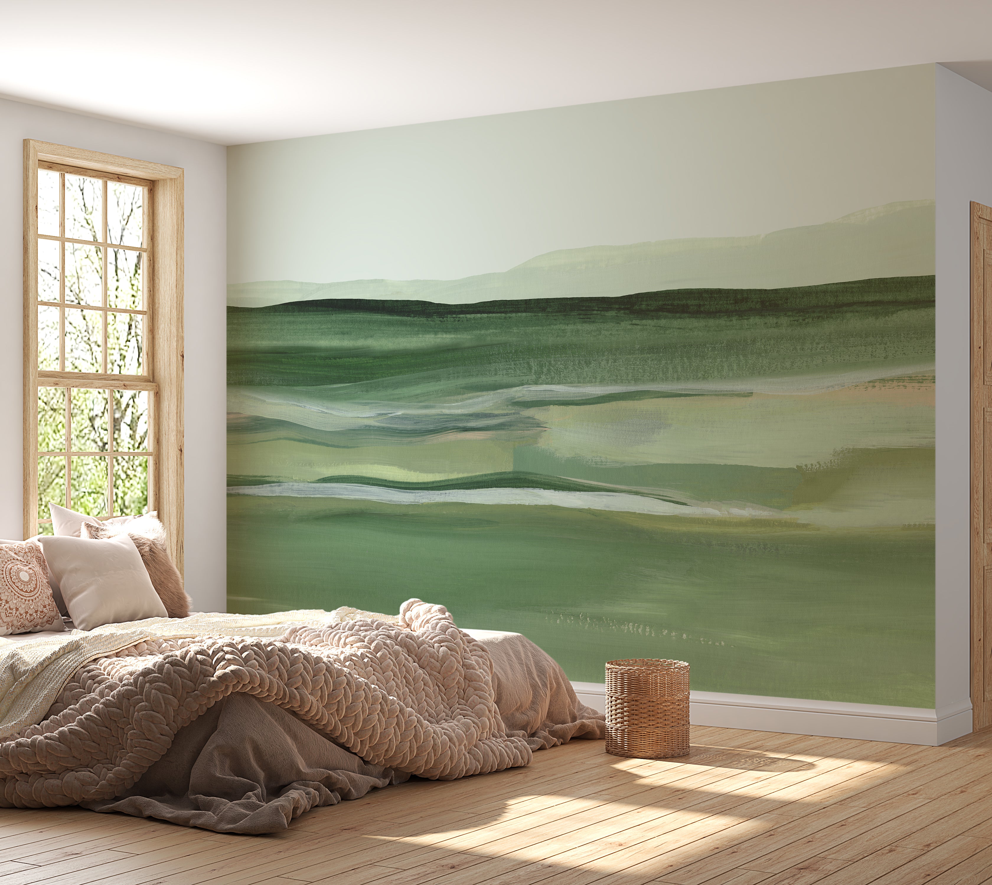 Premium Wallpaper Wall Mural - Acrylic Landscape Painting