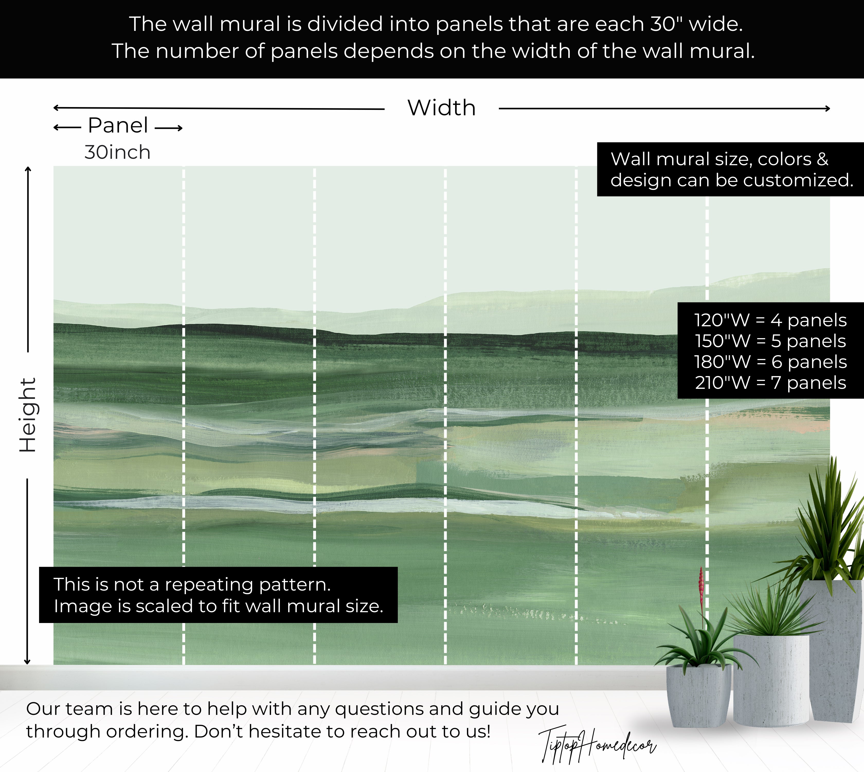 Premium Wallpaper Wall Mural - Acrylic Landscape Painting