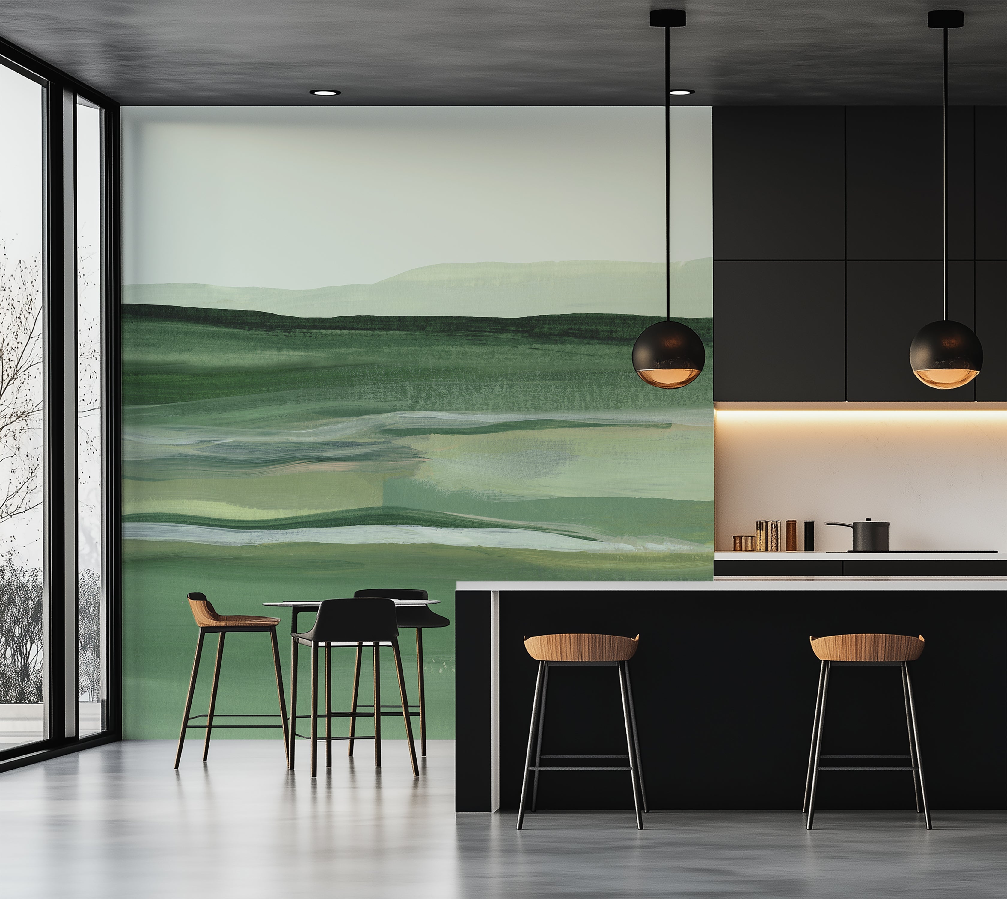 Premium Wallpaper Wall Mural - Acrylic Landscape Painting