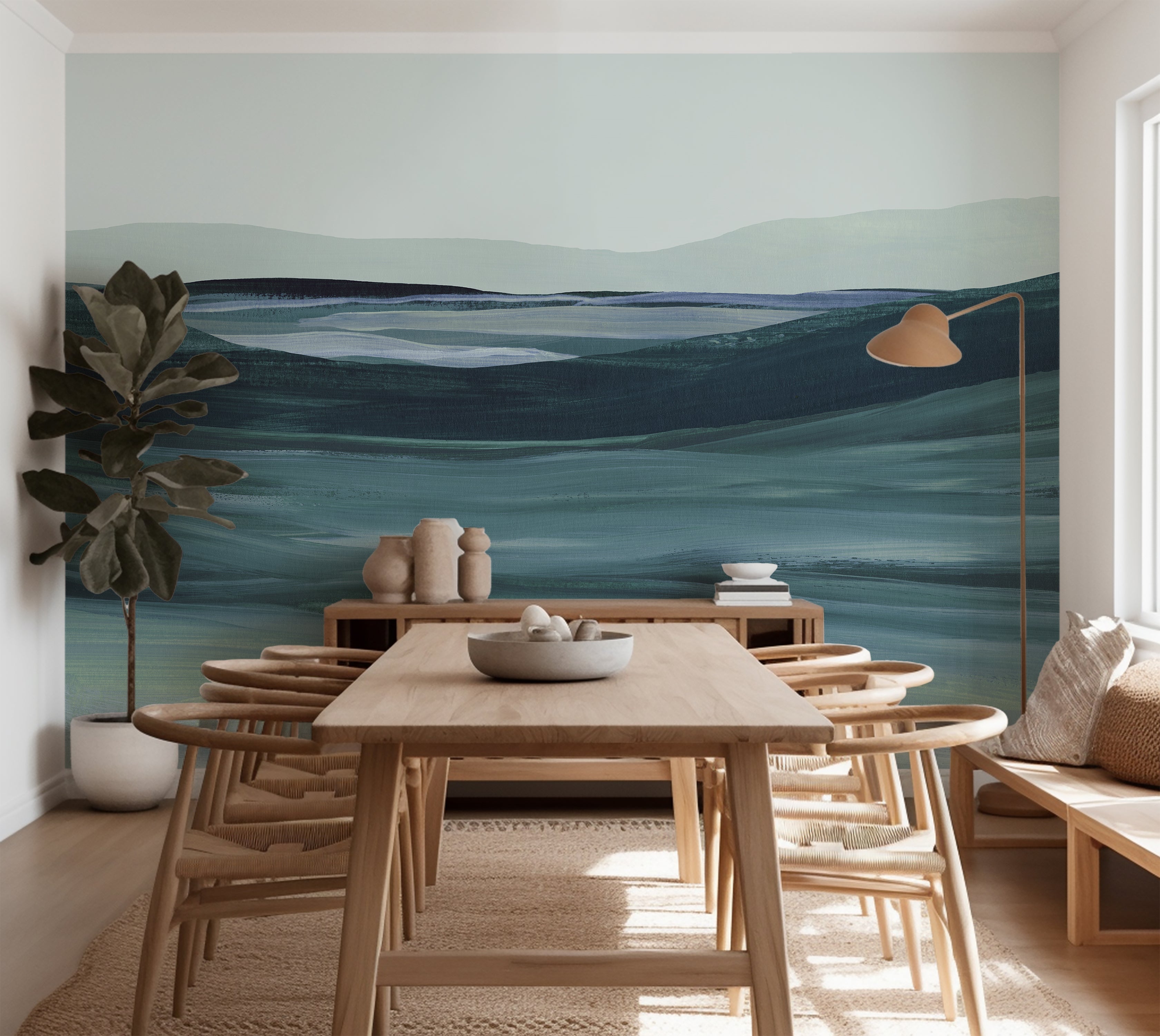 Premium Wallpaper Wall Mural - Serene Landscape Painting